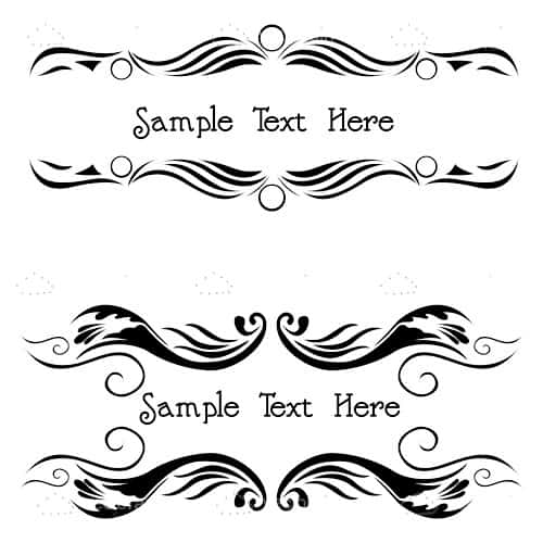 Floral Pattern Headers with Sample Text